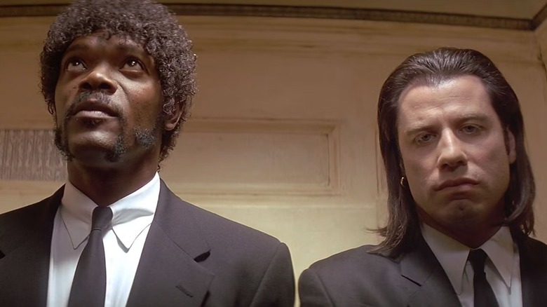 Jules and Vincent in an elevator