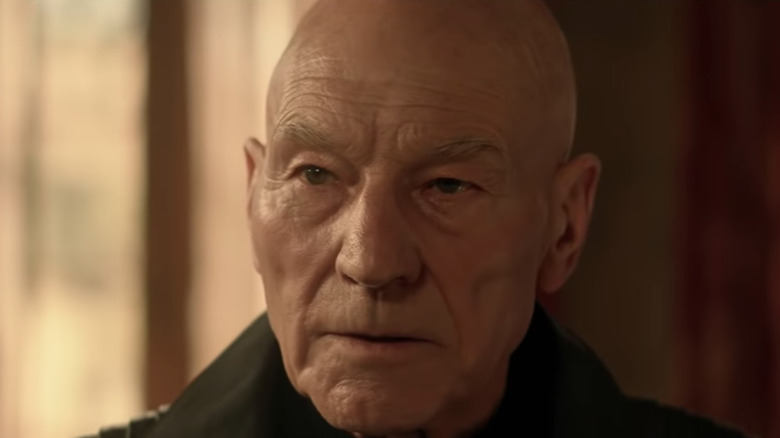 Patrick Stewart looking grave