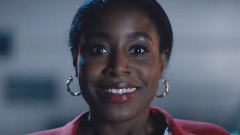 Kirby Howell-Baptiste red lipstick