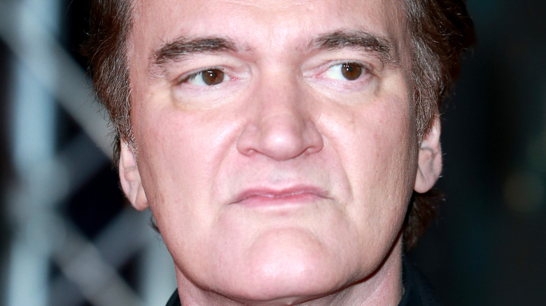 Quentin Tarantino looking stern