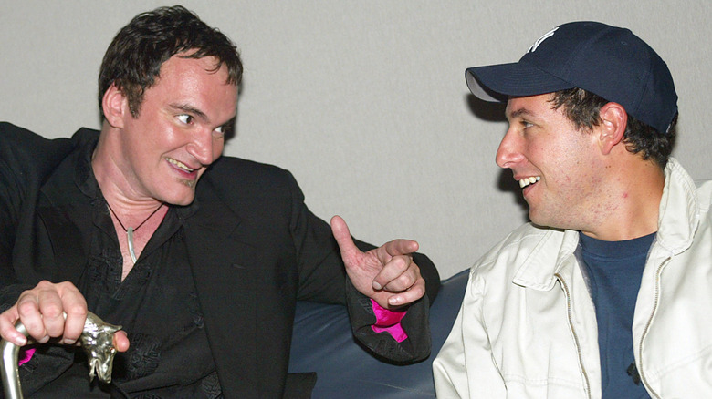 Quentin Tarantino and Adam Sandler smiling