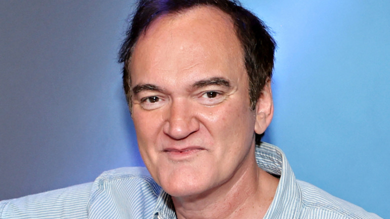 Quentin Tarantino poses