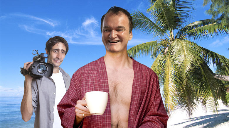Tarantino bathrobe beach