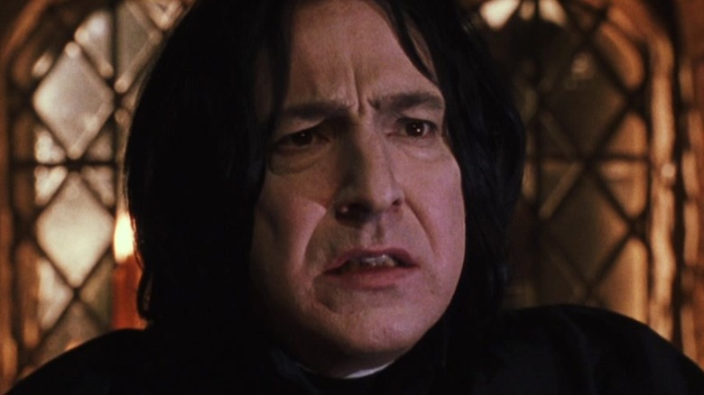 Snape scowling