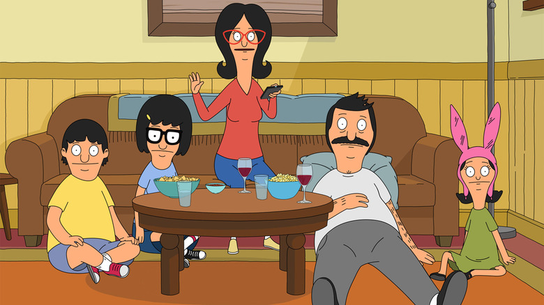 Belcher family on the couch