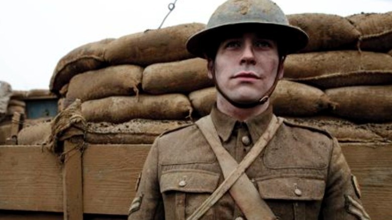 Soldier in the trenches in Downton Abbey