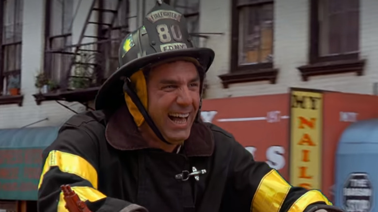 Cosmo Kramer as a firefighter