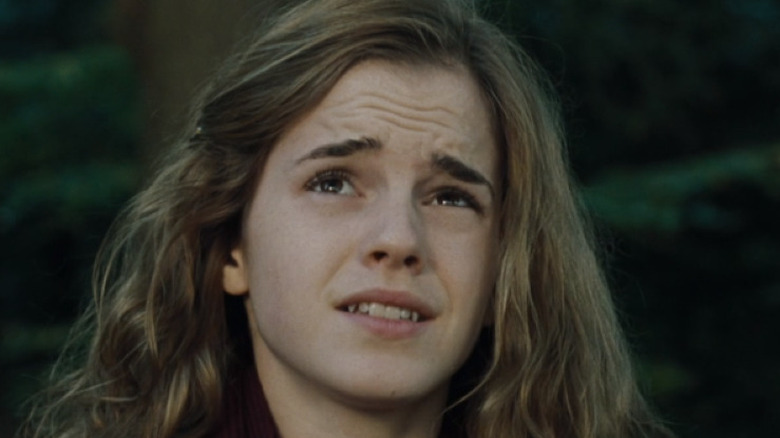 Hermione Granger wrinkling her brow