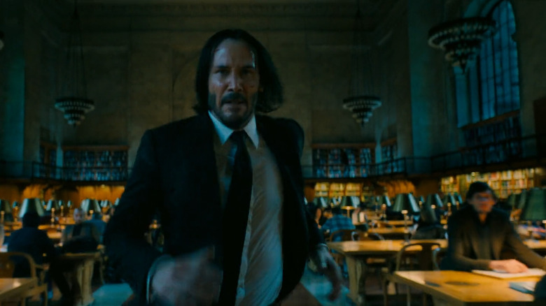 Wick is made at the library by an assassin