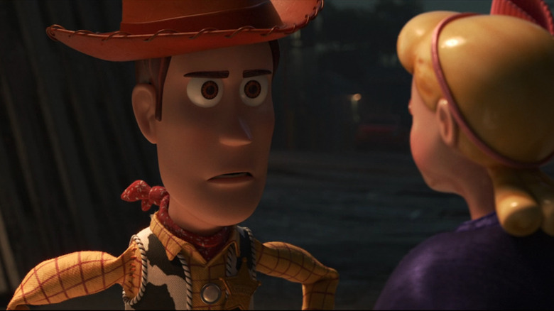 Woody and Bo-Peep disagree in Toy Story 4