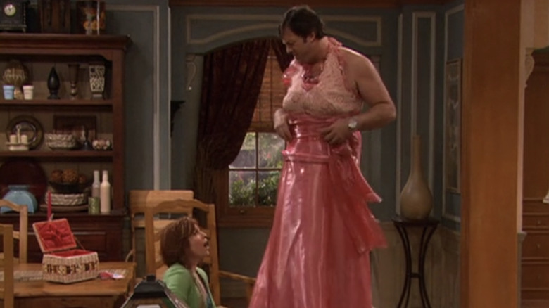 Walter wearing a dress