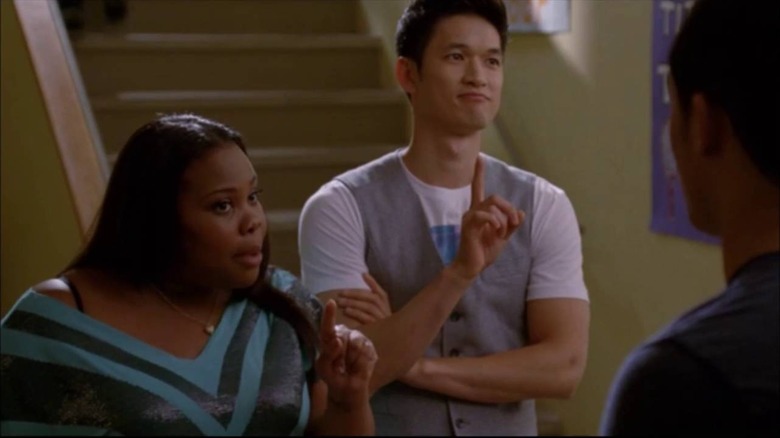 Mercedes and Mike wagging fingers