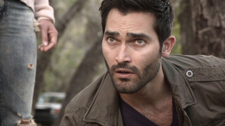 Derek Hale crouching