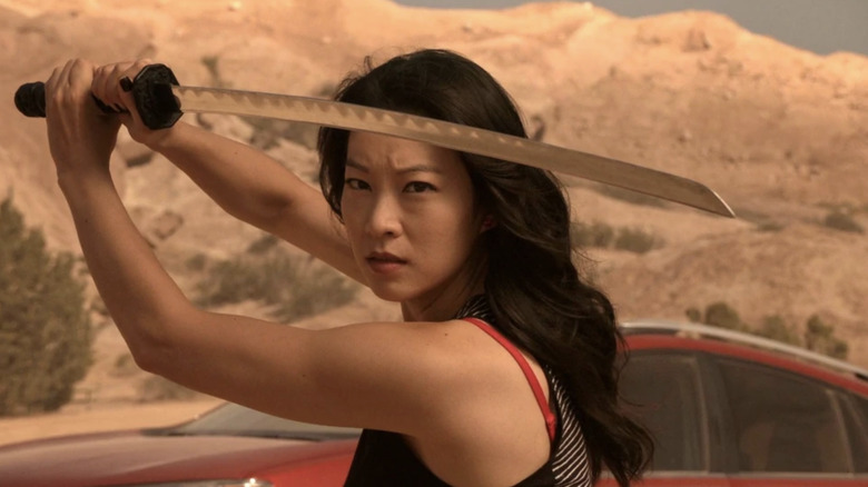 Kira brandishing katana Teen Wolf