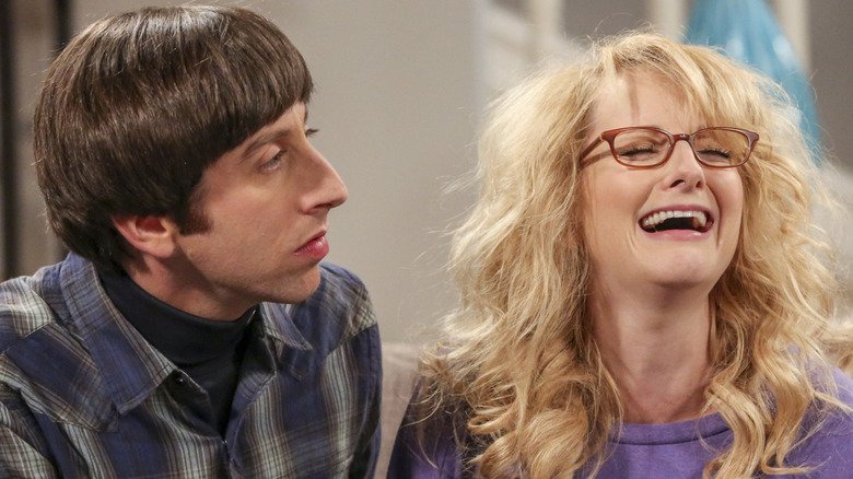 Howard watches Bernadette cry