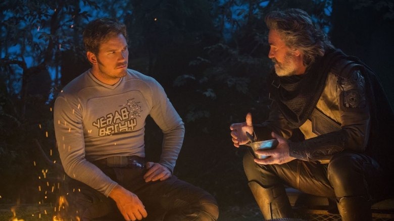 Chris Pratt and Kurt Russell Guardians of the Galaxy Vol. 2