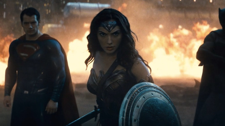 Wonder Woman, Superman and Batman prepare for battle