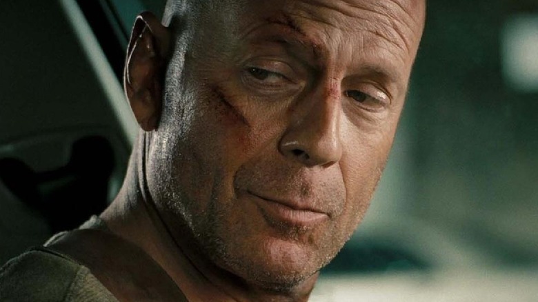 Bruce Willis smirking