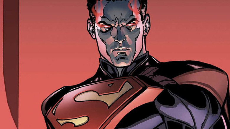 Superman looking completely evil