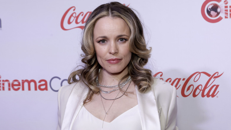 Rachel McAdams posing at event
