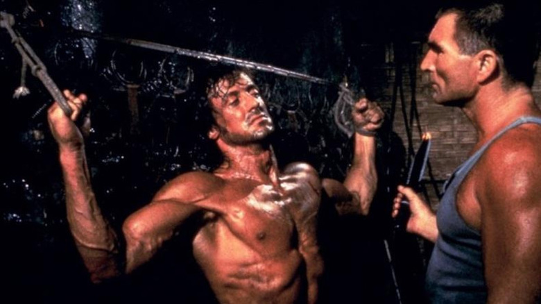 Yushin threatens Rambo in "Rambo: First Blood Part II"