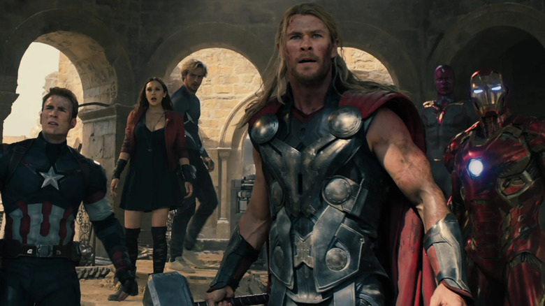 The Avengers look at Ultron