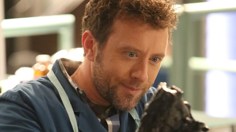 Hodgins in the lab