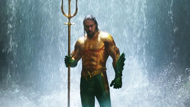 Jason Momoa in full Aquaman gear