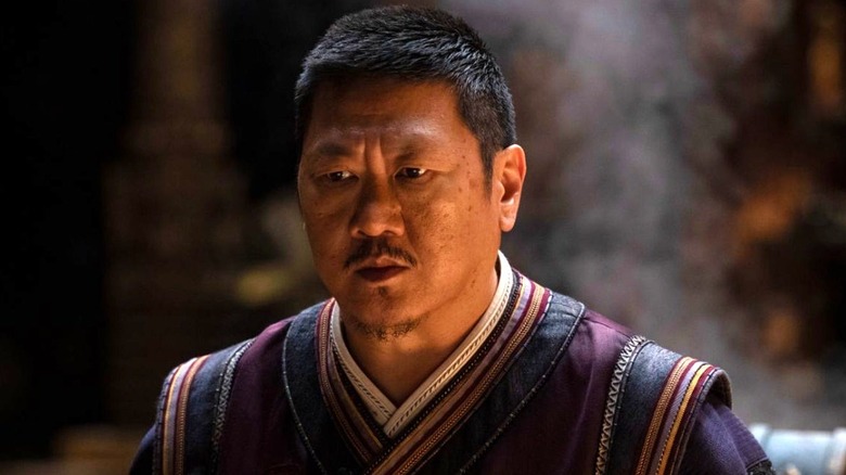 Benedict Wong looking sad