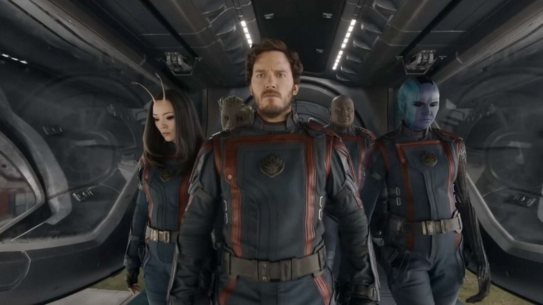 The Guardians of the Galaxy leave their ship in "Guardians of the Galaxy Vol. 3" (2023)