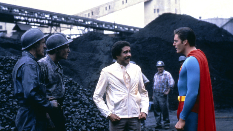 Gus Gorman and Superman at the dump in "Superman III" (1983)