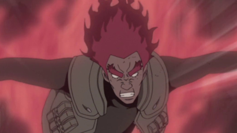 Might Guy opens the Eighth Gate