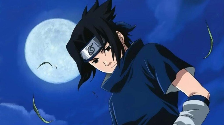 Sasuke against the moon