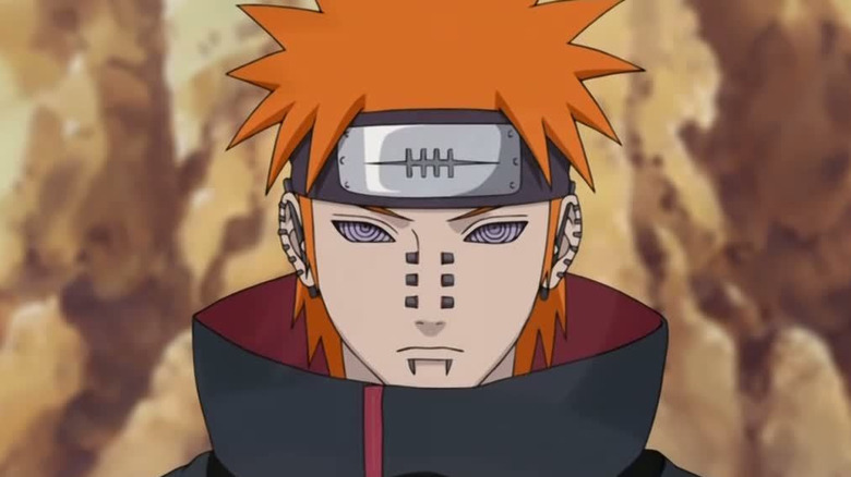 Pain takes down Sage Naruto