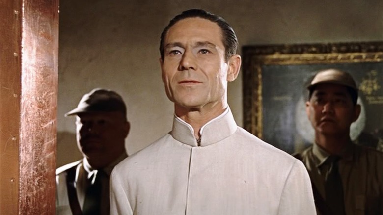 Dr. No in front of his famous shark tank