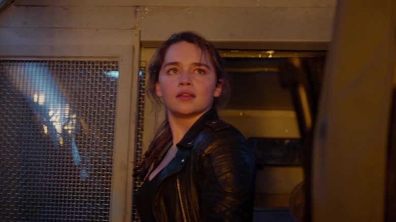 Arnold Schwarzenegger, Emilia Clarke, and Jai Courtney in Terminator Genisys