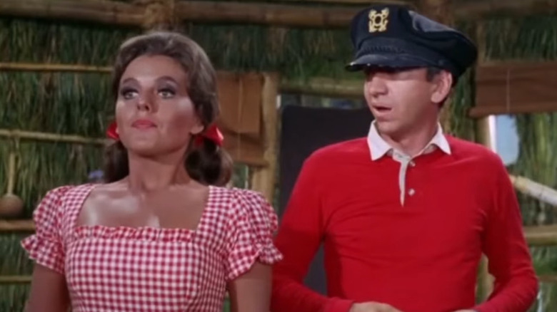 Gilligan looking at Mary Ann on Gilligan's Island