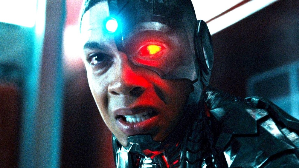 Cyborg looking distressed