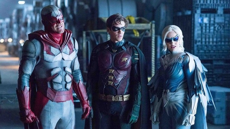 Hawk, Robin, and Dove on patrol in "Titans" (2018-2023)