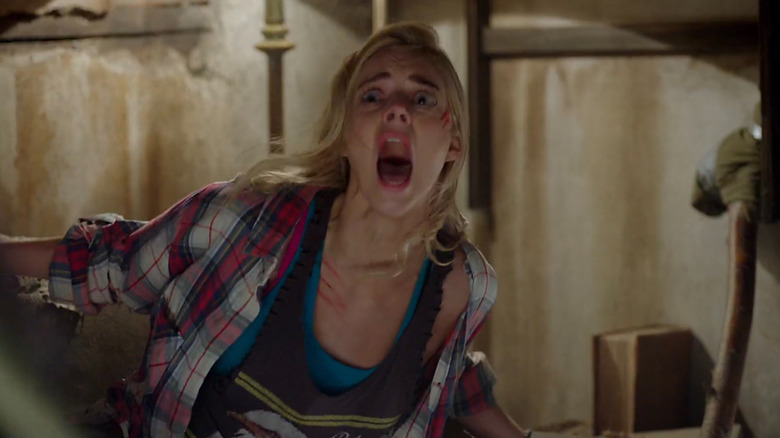 Heather screaming in the cabin in "Ash Vs. Evil Dead" (2015-2018)