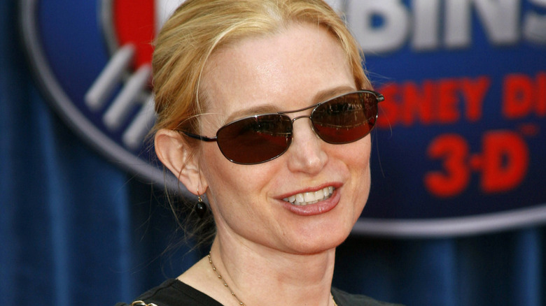 Bridget Fonda wearing sunglasses