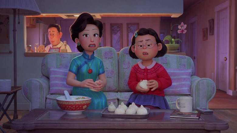 Ming and Meilin watching TV