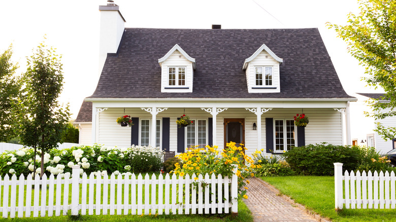 House with a white picket fence