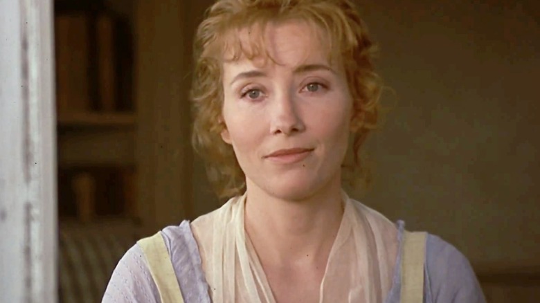 Elinor smiling wistfully in "Sense and Sensibility"