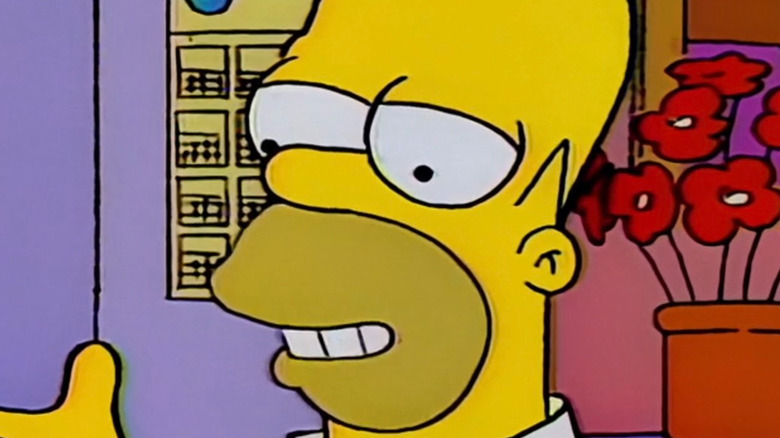 Homer grinning