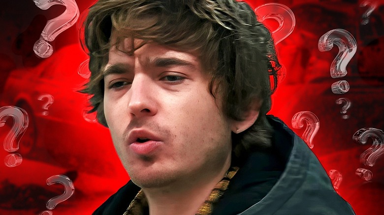 Resident Evil's Bryan looking confused against a red background