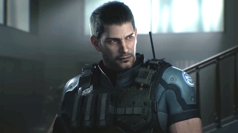 Chris Redfield wearing BSAA tactical gear