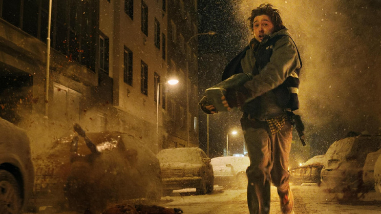Bryan running from jumping zombies in Resident Evil (2026)