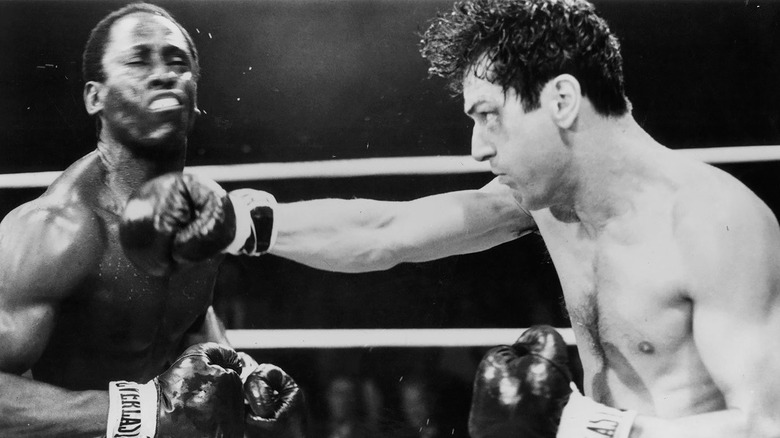 Robert De Niro punching a man 