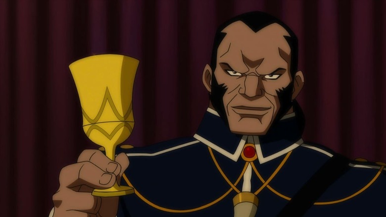 Vandal Savage wielding bloody sword